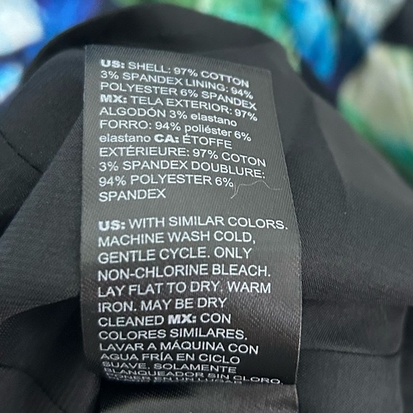 WHBM Fit-and-Flare Midi Dress Lush Tropical Floral NWT Sz 6 - Picture 7 of 7